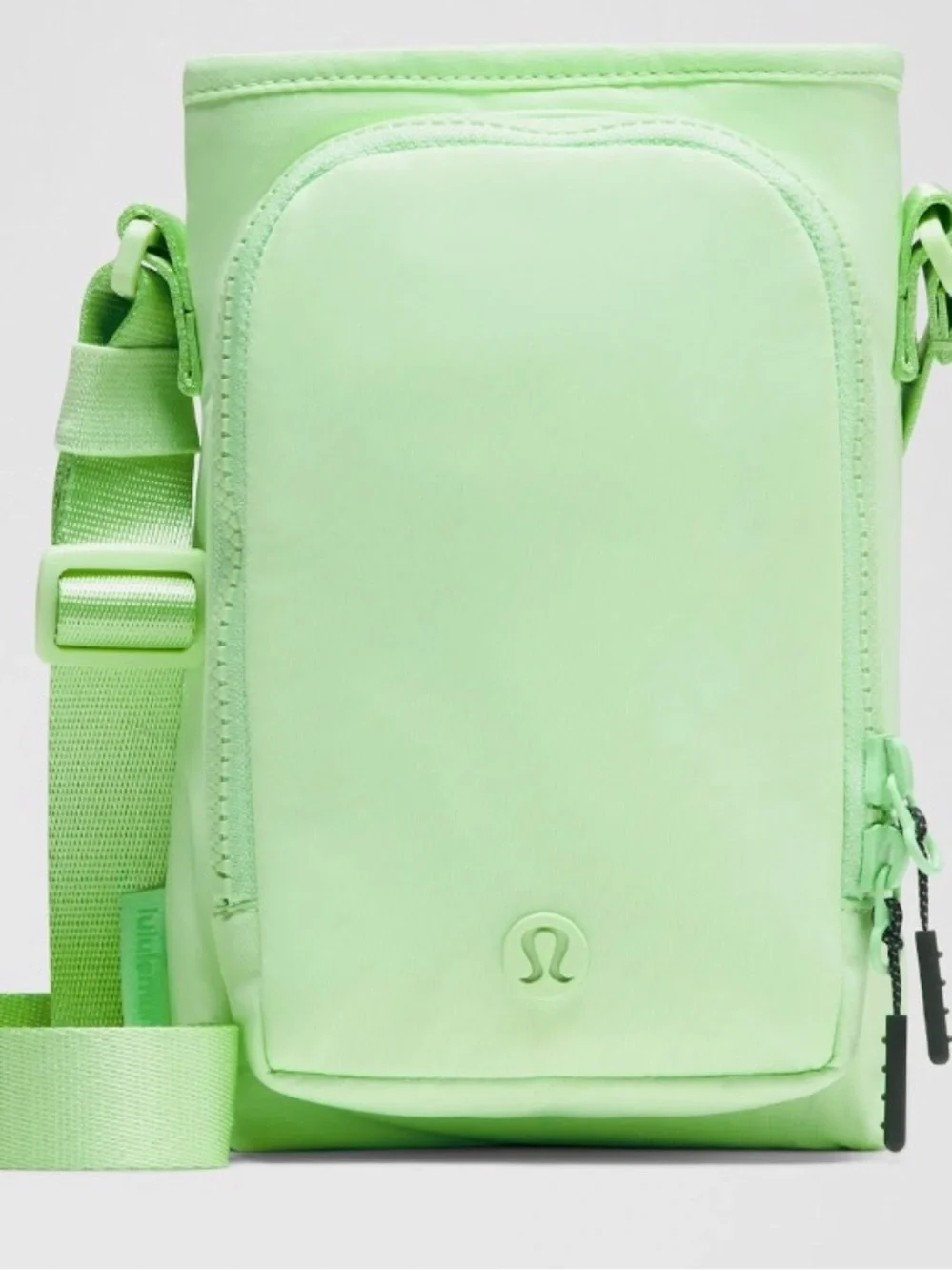 Lululemon Lime / Rainforest Green Crossbody Water Bottle with Front Pocket